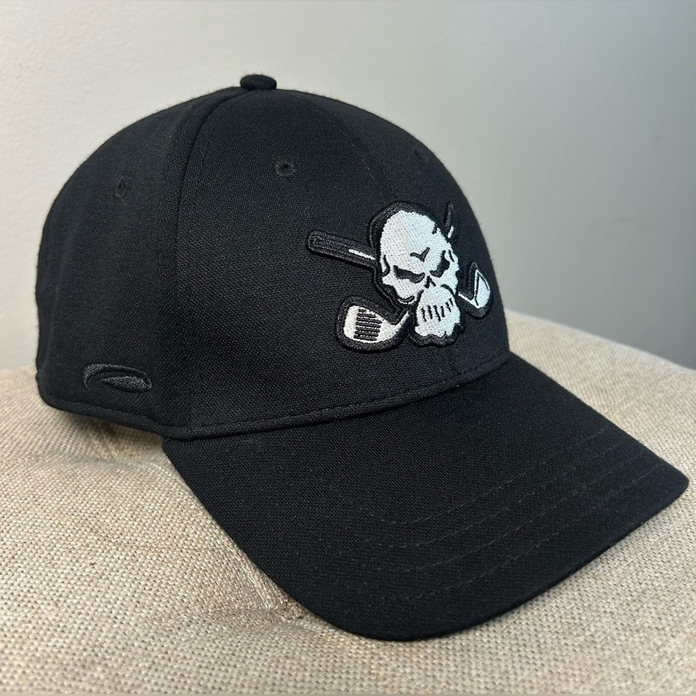 Tattoo Golf 1999 Hat Cap Billy Trix Designs One Size Black Skull Logo EUC - Picture 3 of 8